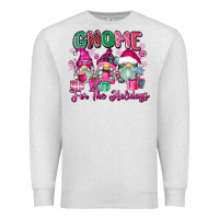 Oatmeal Heather gnome for the holidays Premium Sweatshirt - Zillion Design Studio
