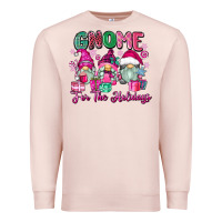 Pale Pink gnome for the holidays Premium Sweatshirt - Zillion Design Studio