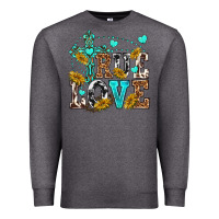 Charcoal Heather true love Premium Sweatshirt - texasbilliewilder