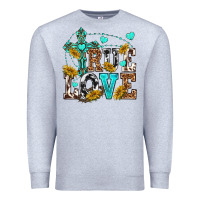 Heather Grey true love Premium Sweatshirt - texasbilliewilder