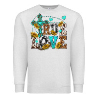 Oatmeal Heather true love Premium Sweatshirt - texasbilliewilder