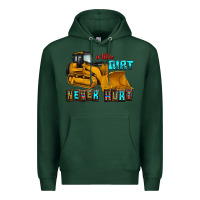 Sports Green a little dirt never hurt Premium Hoodie - AdoDesignShop