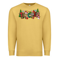 Antique Gold Christmas teacher Premium Sweatshirt - Zillion Design Studio