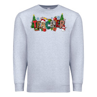 Heather Grey Christmas teacher Premium Sweatshirt - Zillion Design Studio