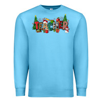 Ocean Blue Christmas teacher Premium Sweatshirt - Zillion Design Studio
