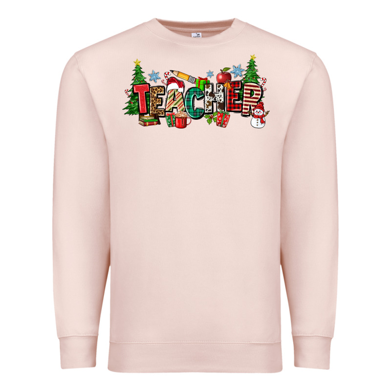 Christmas Teacher Premium Sweatshirt by Zillion Design Studio | Teevron