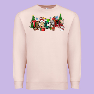 Christmas Teacher Premium Sweatshirt Designed By Zillion Design Studio