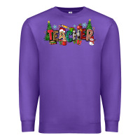 Purple Christmas teacher Premium Sweatshirt - Zillion Design Studio