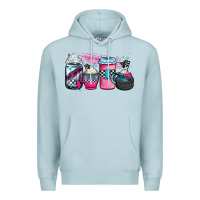 Blue Mist racing coffee cups Premium Hoodie - JahusDesignShop