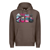Coffee racing coffee cups Premium Hoodie - JahusDesignShop