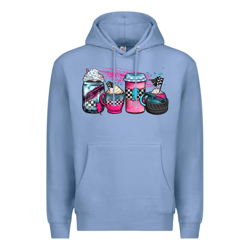 Racing Coffee Cups Premium Hoodie by JahusDesignShop | Teevron