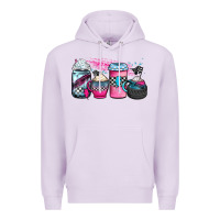 Lilac racing coffee cups Premium Hoodie - JahusDesignShop