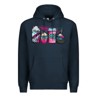 Navy racing coffee cups Premium Hoodie - JahusDesignShop