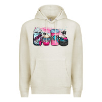 Oatmeal Heather racing coffee cups Premium Hoodie - JahusDesignShop