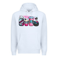 White racing coffee cups Premium Hoodie - JahusDesignShop