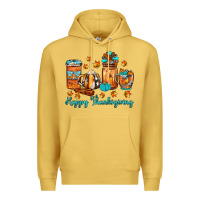 Antique Gold happy thanksgiving coffee Premium Hoodie - JahusDesignShop