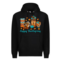 Black happy thanksgiving coffee Premium Hoodie - JahusDesignShop