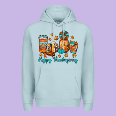 Happy Thanksgiving Coffee Premium Hoodie Designed By Jahusdesignshop