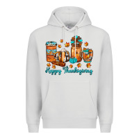 Dove Grey happy thanksgiving coffee Premium Hoodie - JahusDesignShop