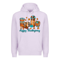 Lilac happy thanksgiving coffee Premium Hoodie - JahusDesignShop