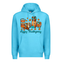 Ocean Blue happy thanksgiving coffee Premium Hoodie - JahusDesignShop