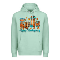 Seafoam happy thanksgiving coffee Premium Hoodie - JahusDesignShop