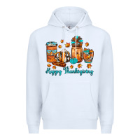 White happy thanksgiving coffee Premium Hoodie - JahusDesignShop