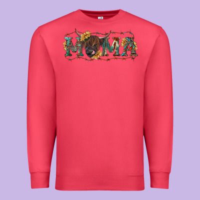 Premium Sweatshirt Mama with highland cow