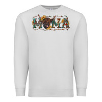 Dove Grey Mama with highland cow Premium Sweatshirt - RanaPortraitStore