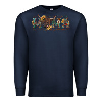 Navy Mama with highland cow Premium Sweatshirt - RanaPortraitStore