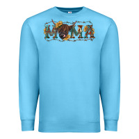 Ocean Blue Mama with highland cow Premium Sweatshirt - RanaPortraitStore