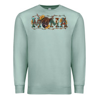 Seafoam Mama with highland cow Premium Sweatshirt - RanaPortraitStore