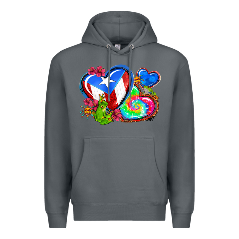Western Leopard Puerto Rico   Hearts Premium Hoodie by AdoDesignShop | Teevron