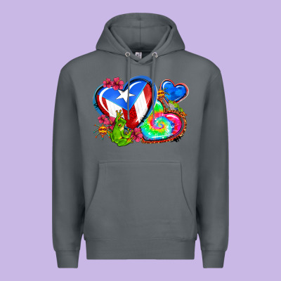 Western Leopard Puerto Rico   Hearts Premium Hoodie Designed By Adodesignshop