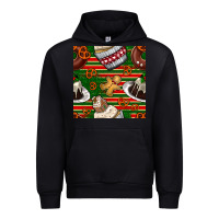 Black christmas cake seamless pattern Urban Hoodie - BundleAndBundleShop