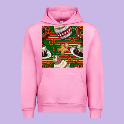 Christmas Cake Seamless Pattern Urban Hoodie Designed By Bundleandbundleshop