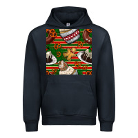 Navy christmas cake seamless pattern Urban Hoodie - BundleAndBundleShop