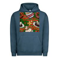 Pigment Midnight Navy christmas cake seamless pattern Urban Hoodie - BundleAndBundleShop