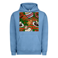 Pigment Pebble Blue christmas cake seamless pattern Urban Hoodie - BundleAndBundleShop