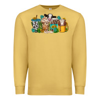 Antique Gold western cow coffee cup Premium Sweatshirt - texasbilliewilder