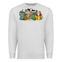 Dove Grey western cow coffee cup Premium Sweatshirt - texasbilliewilder