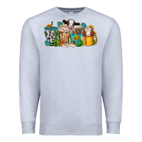 Heather Grey western cow coffee cup Premium Sweatshirt - texasbilliewilder