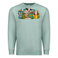 Seafoam western cow coffee cup Premium Sweatshirt - texasbilliewilder