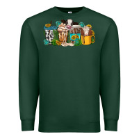 Sports Green western cow coffee cup Premium Sweatshirt - texasbilliewilder