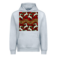 Heather Grey christmas deer and plaid seamless pattern Urban Hoodie - BundleAndBundleShop
