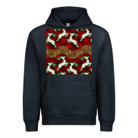 Navy christmas deer and plaid seamless pattern Urban Hoodie - BundleAndBundleShop
