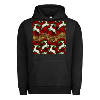 Pigment Black christmas deer and plaid seamless pattern Urban Hoodie - BundleAndBundleShop