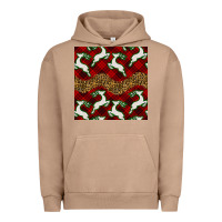 Pigment Burro christmas deer and plaid seamless pattern Urban Hoodie - BundleAndBundleShop