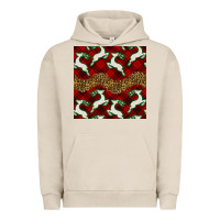 Pigment French Oak christmas deer and plaid seamless pattern Urban Hoodie - BundleAndBundleShop