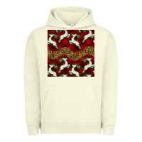 Pigment Pistachio christmas deer and plaid seamless pattern Urban Hoodie - BundleAndBundleShop